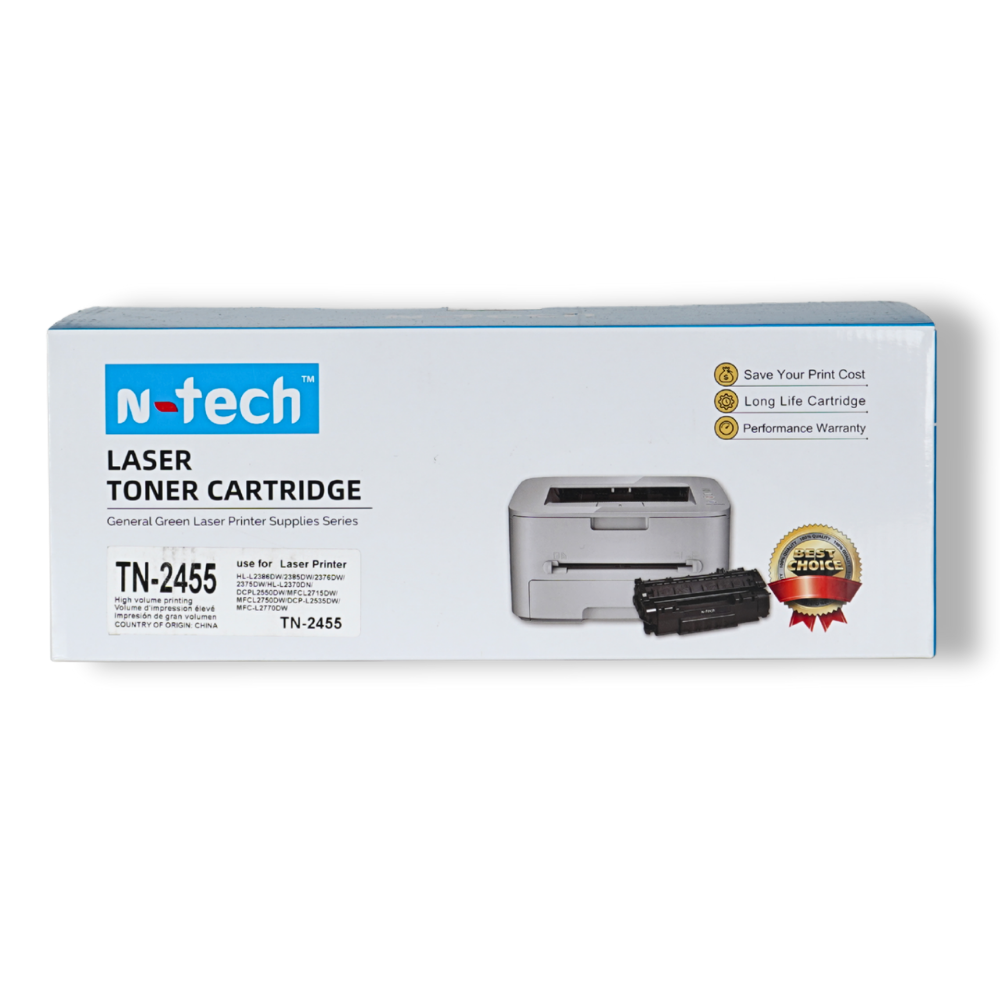51 N-Tech TN-2455 Black Laser Toner Cartridge - Image 1