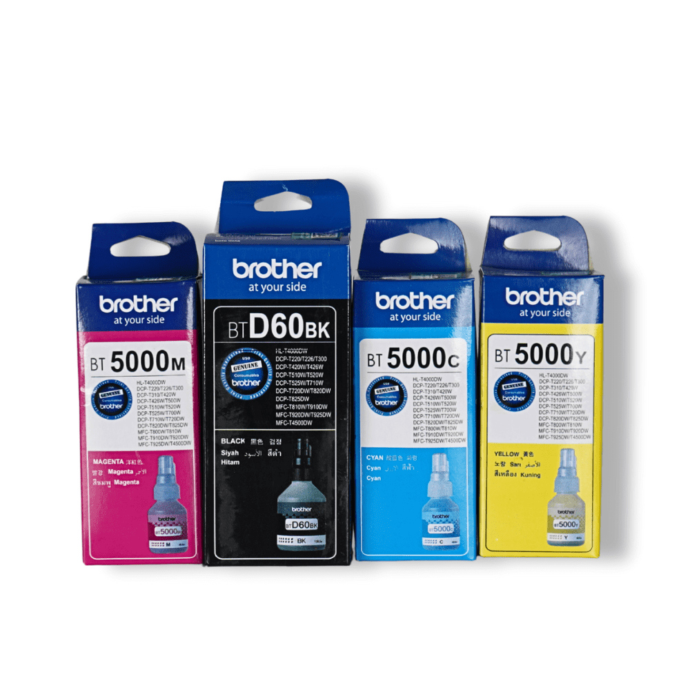 122 Brother BT5000 & BTD60BK Compatible Ink Bottle Full Set (Master Copy) - Image 1