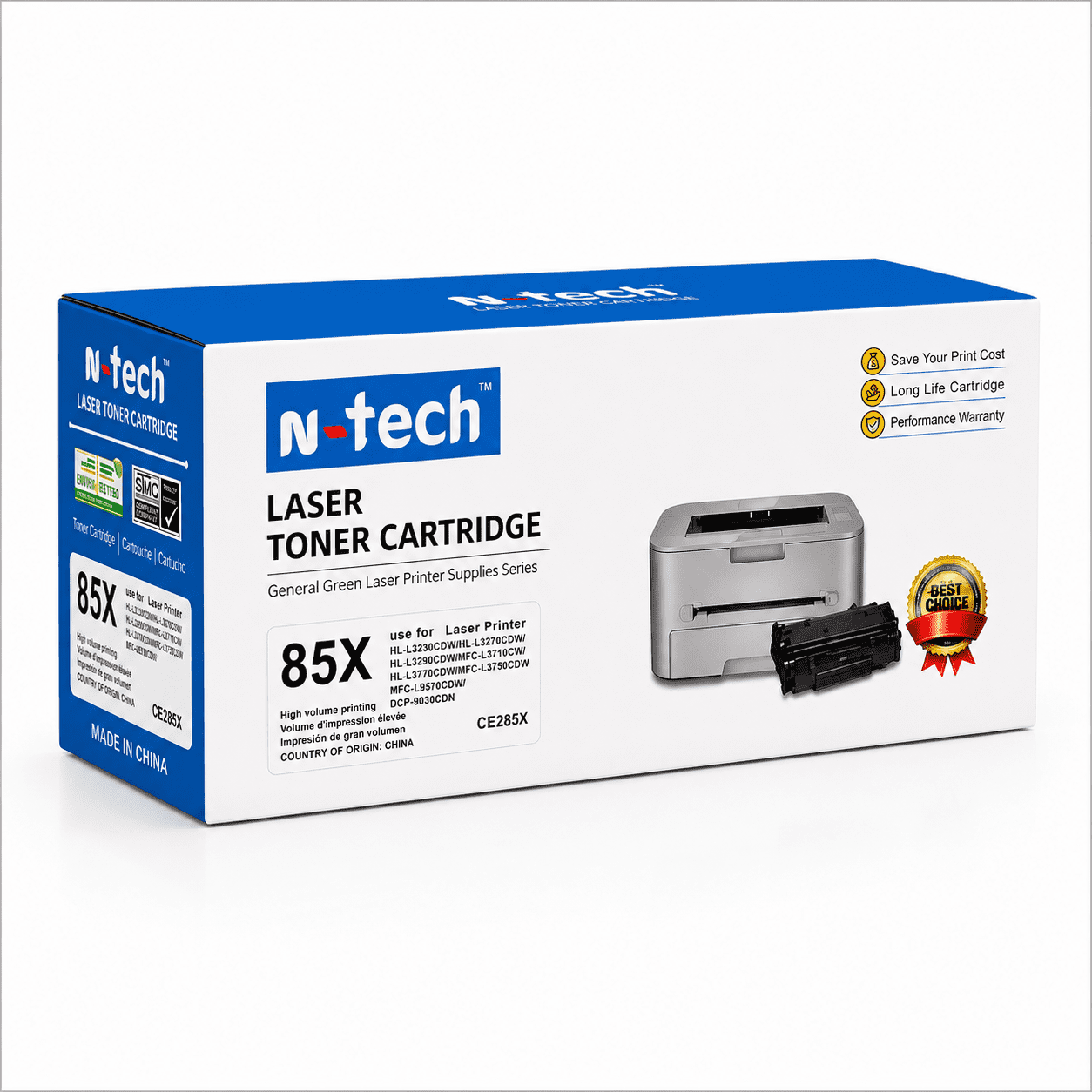 85x N-Tech 85X (CE285X) Black Laser Toner Cartridge - Image 1
